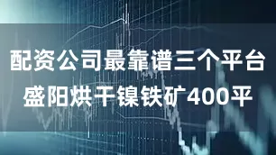 配资公司最靠谱三个平台盛阳烘干镍铁矿400平