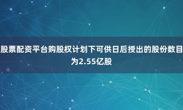 股票配资平台购股权计划下可供日后授出的股份数目为2.55亿股